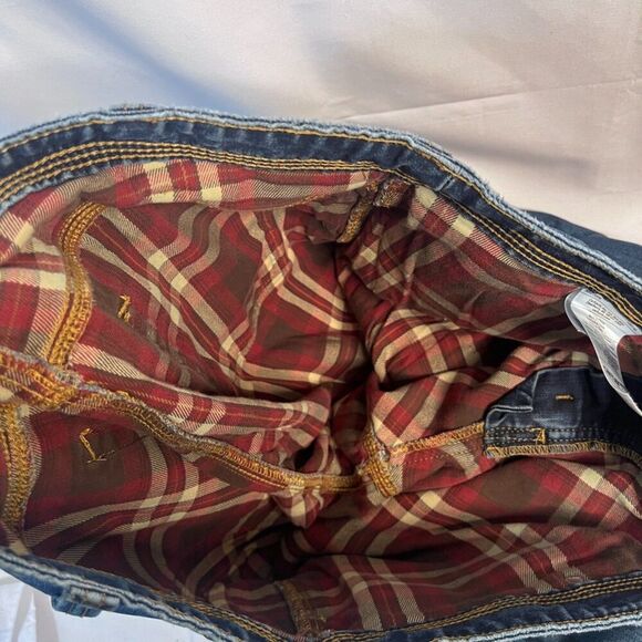 Carhartt Relaxed Fit Flannel Lined Denim Blue Jeans Size 16 Regular - Picture 6 of 13